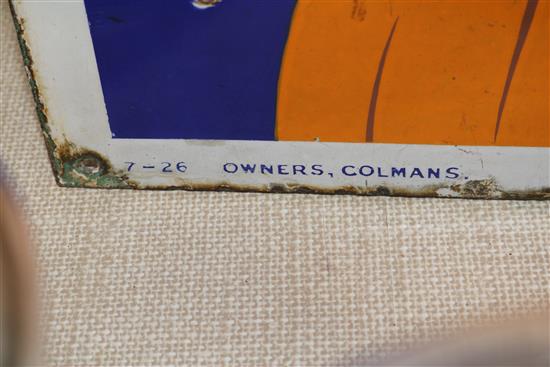 A Colmans Starch preserves your linen enamel advertising sign